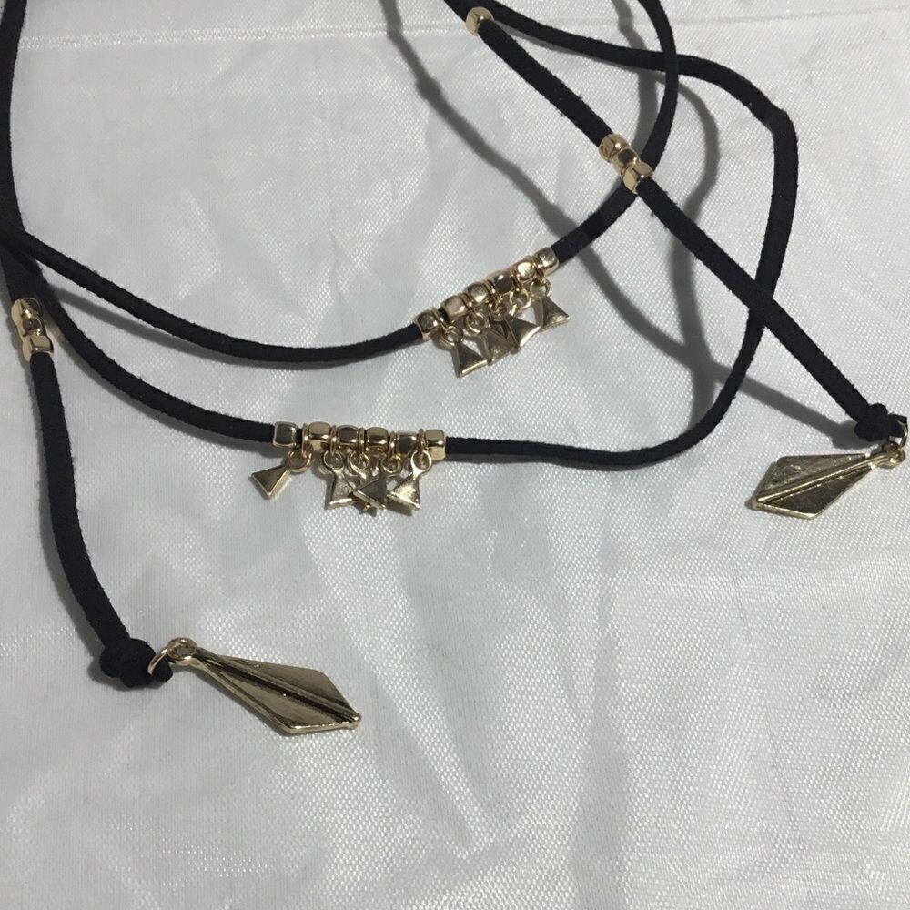 BP. Faux Suede Beaded Wrap Necklace (E2) - Picture 4 of 4